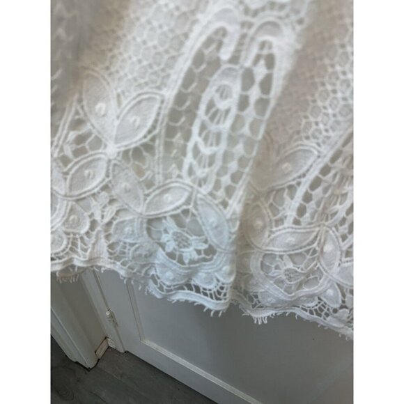 Tuckernuck White Lace Avalon Mini Dress Size XS NWT Bridal Shower Party Bride - Picture 3 of 8